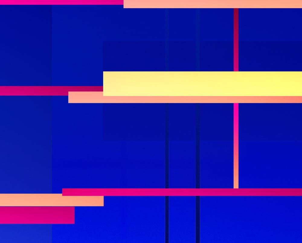 Cosmosis Collage 427.4A7 - Composición no 2C4 Azul (Fotografía Abstracta) - Photograph Abstracto de Anne Senstad
