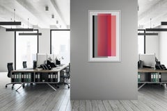 Cosmosis Collages 4A579E- Composición 84 - Rojo y gris (Fotografía Abstracta)