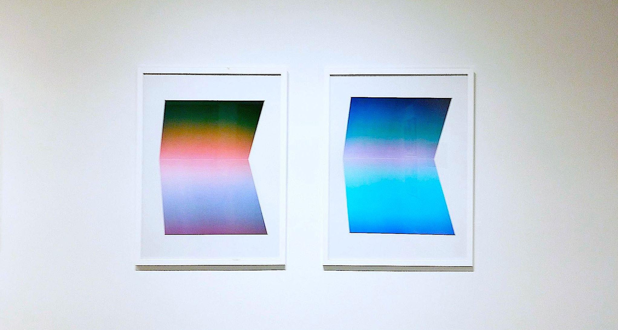 Color Kinesthesia 5B272 - Blue Abstract Print by Anne Senstad