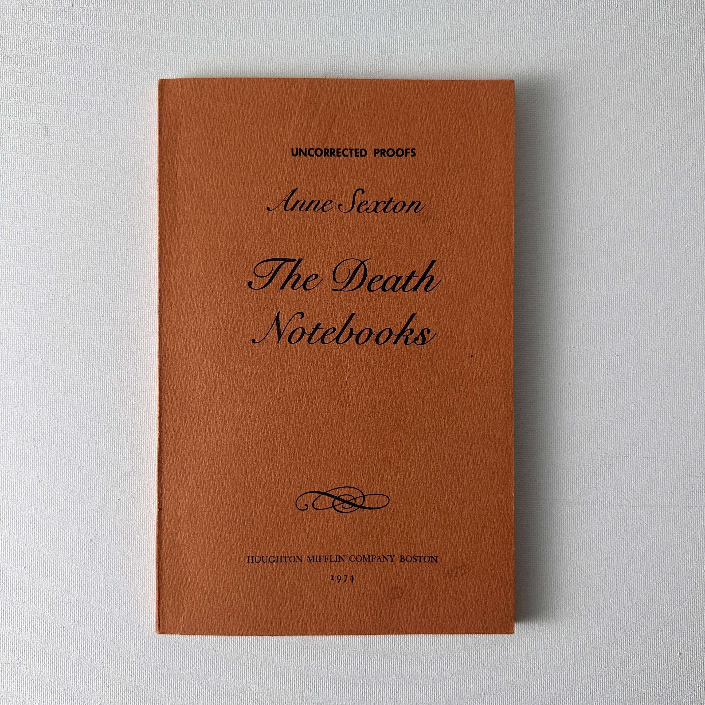 Américain Anne Sexton Galley & First Edition, The Death Notebooks en vente