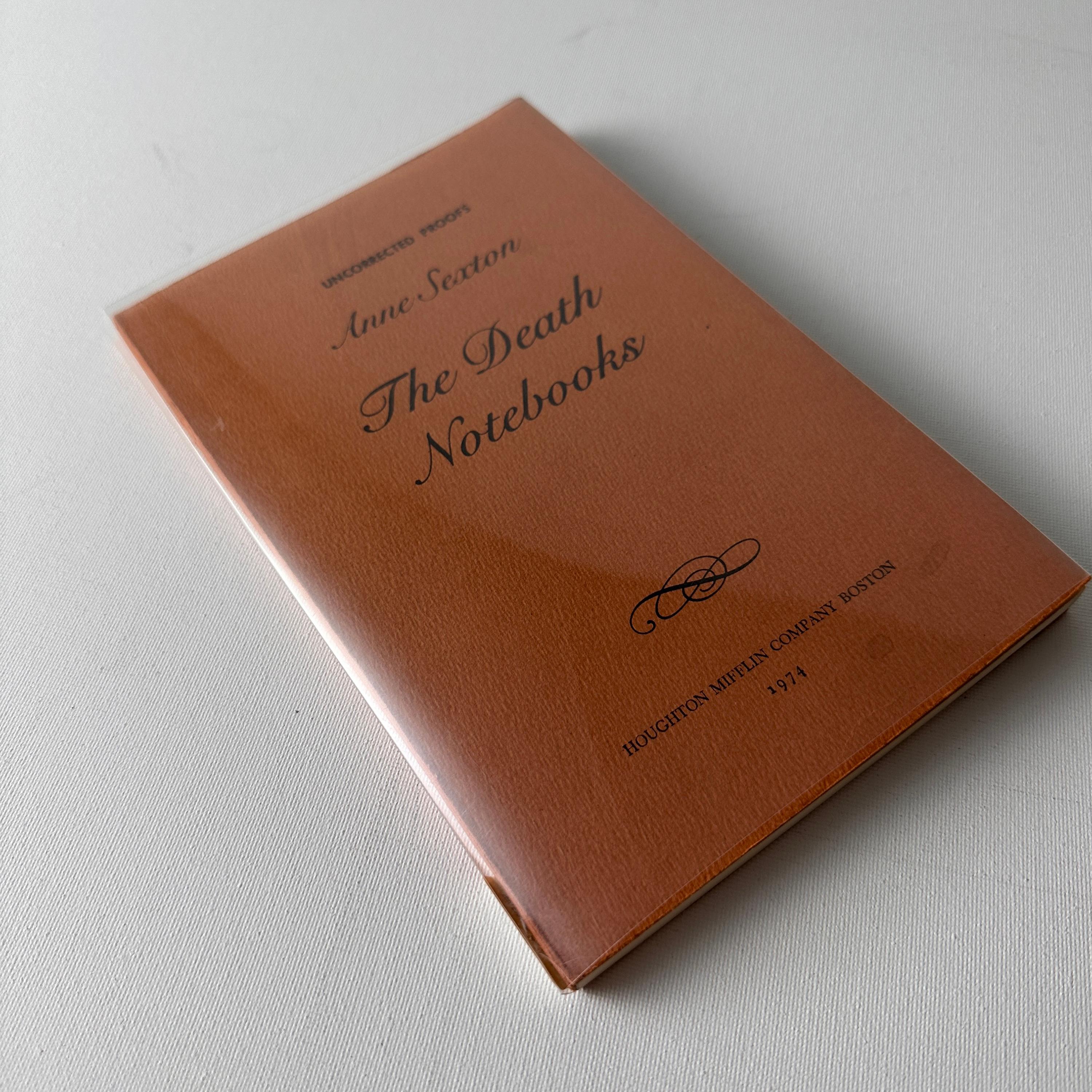 Fin du 20e siècle Anne Sexton Galley & First Edition, The Death Notebooks en vente