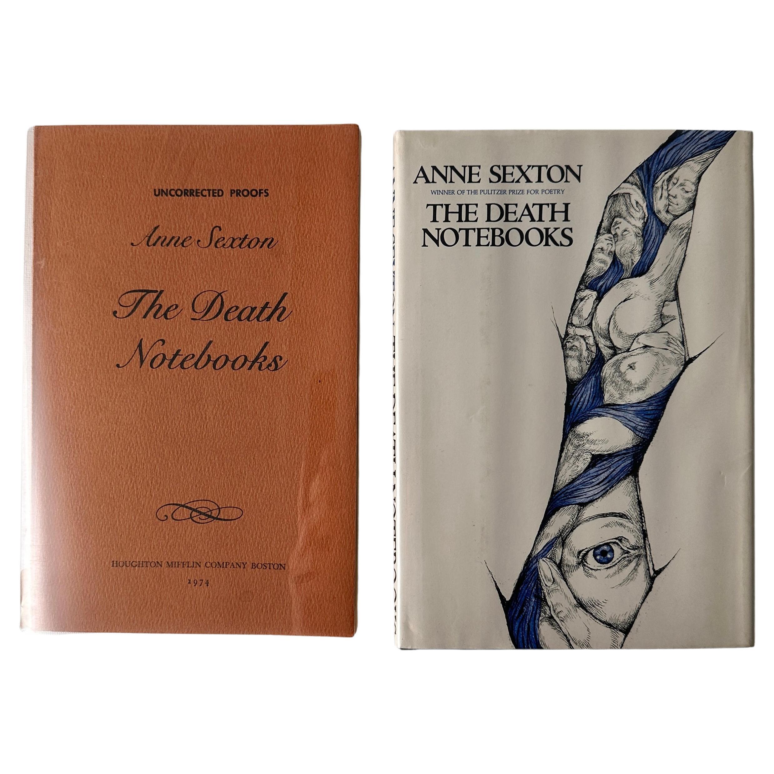 Anne Sexton, signierte Galley & Erstausgabe, The Death Notebooks