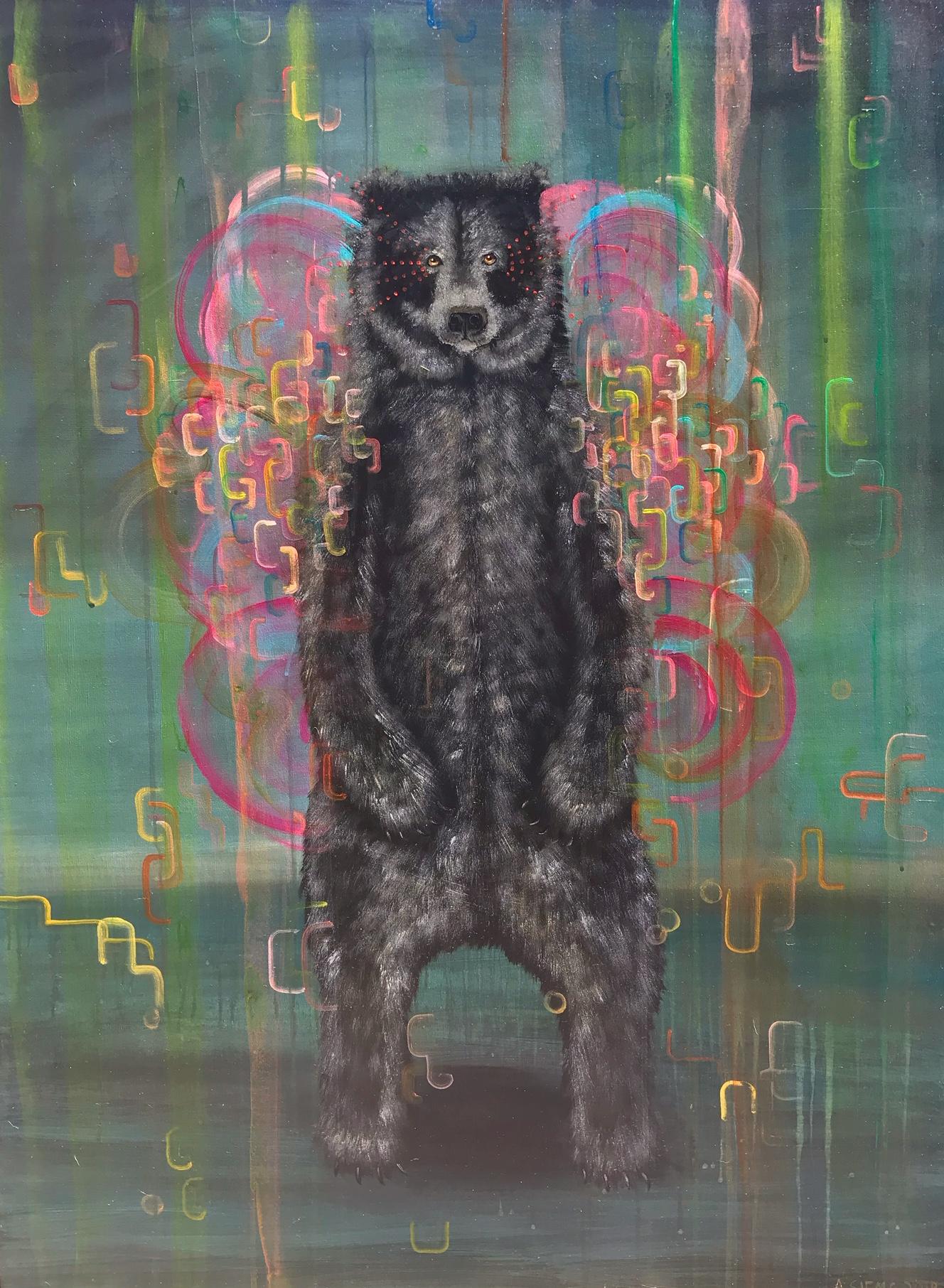 Bear II - Painting by Anne Siems