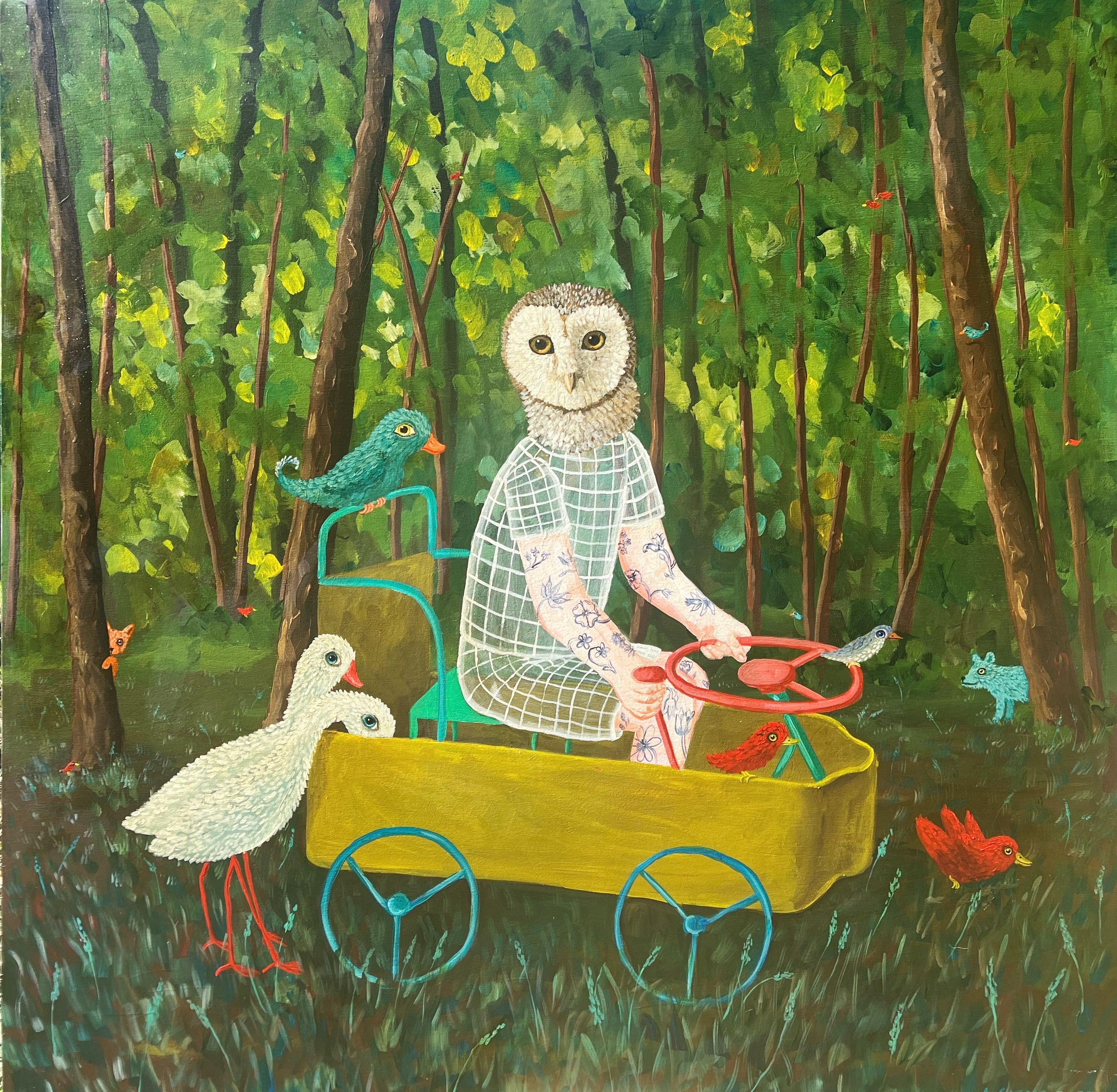 Anne Siems Figurative Painting – Vogelartig