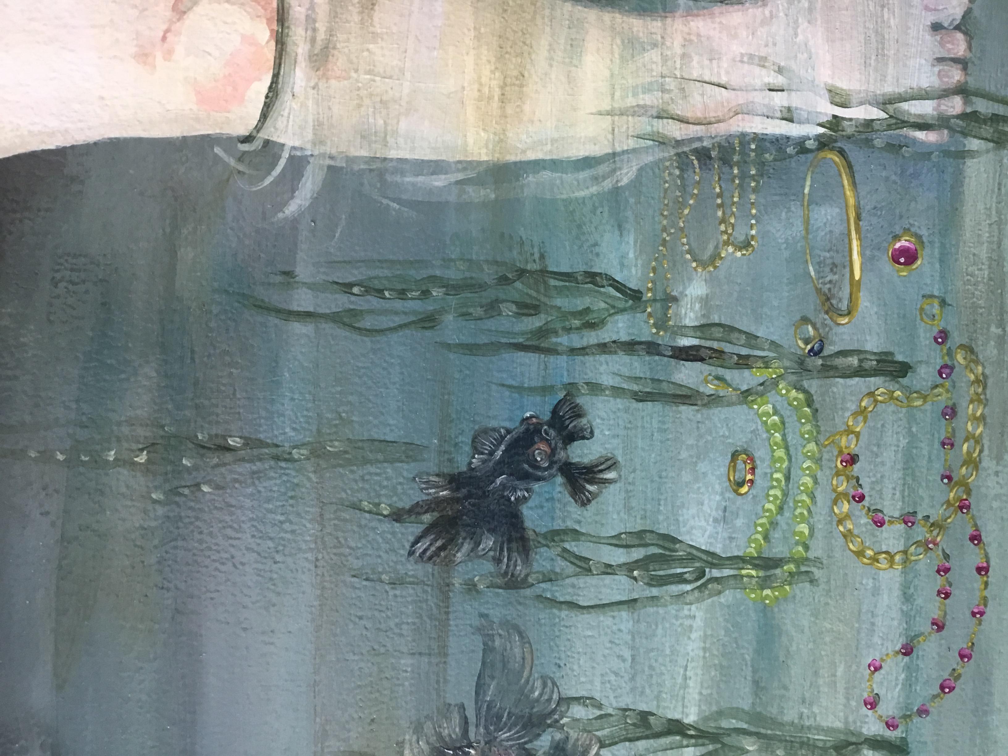 Lifesaver - Black Animal Painting by Anne Siems
