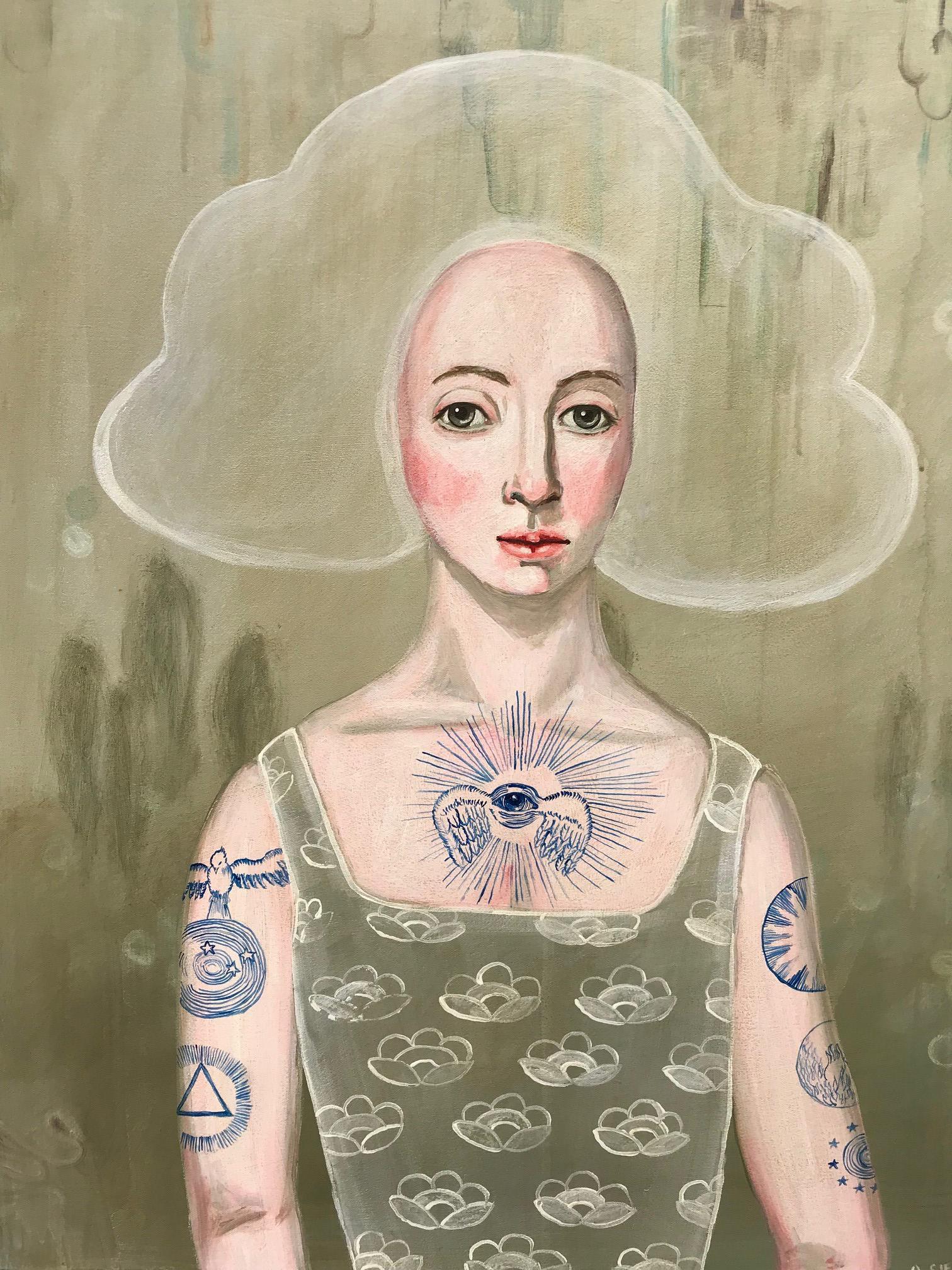 Anne Siems Portrait Painting - Winged Eye