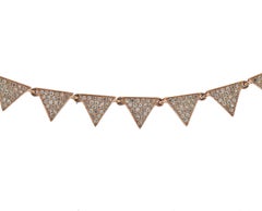 Anne Sisteron Rose Gold Diamond Triangle Necklace