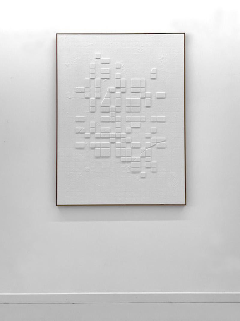 White Conjunction (0333) - Mixed Media Art by Anne-Sophie Øgaard 