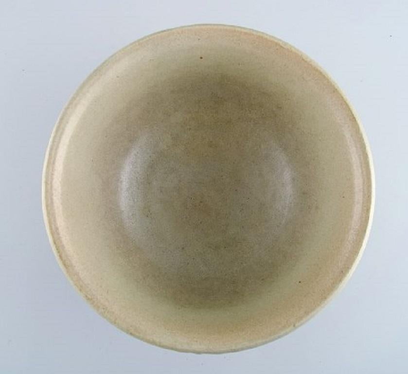 Swedish Anne-Sophie Runius, Sweden, Unique Bowl in Glazed Stoneware, 1980s