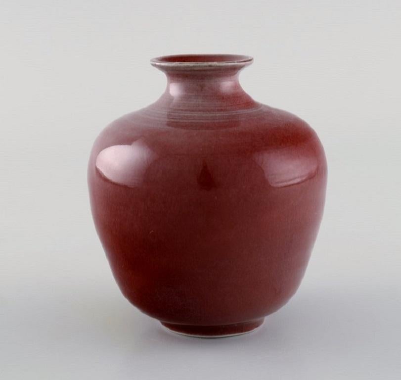 Anne-Sophie Runius, Sweden, Unique Vase in Glazed Stoneware In Excellent Condition In Copenhagen, DK