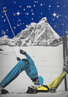 Ski Paradise, Anne Storno, Limited Edition print, Sport art, Skiiing art