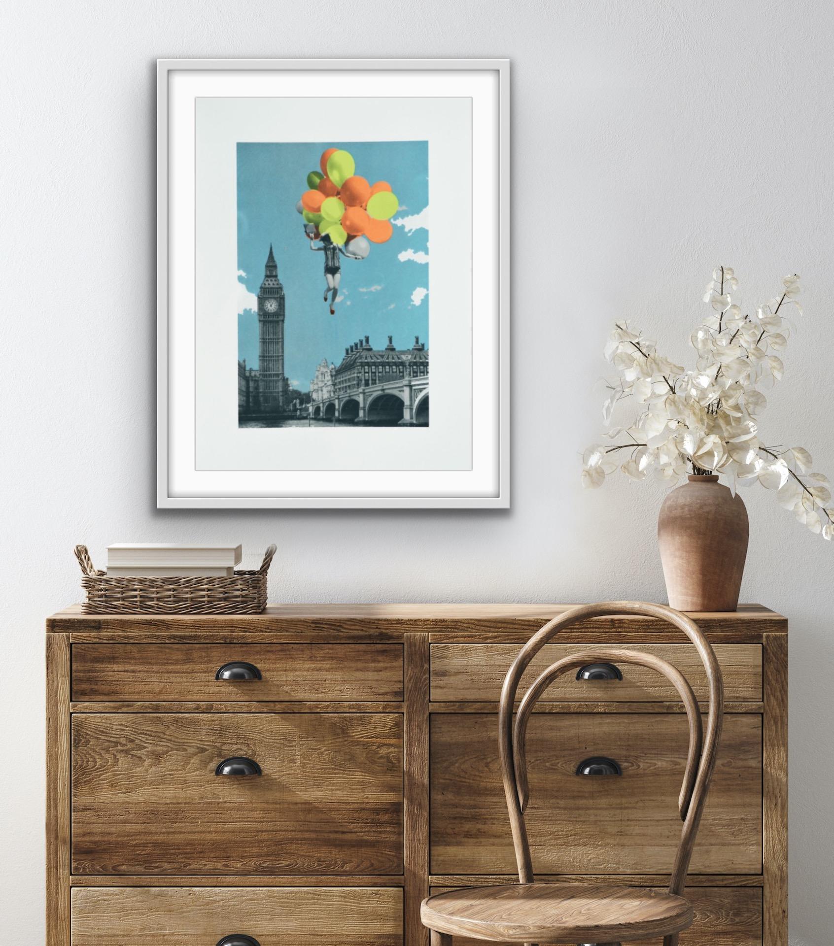 Anne Storno, Ballons, Druck in limitierter Auflage, surrealistisch inspirierte Kunst, im Angebot 1