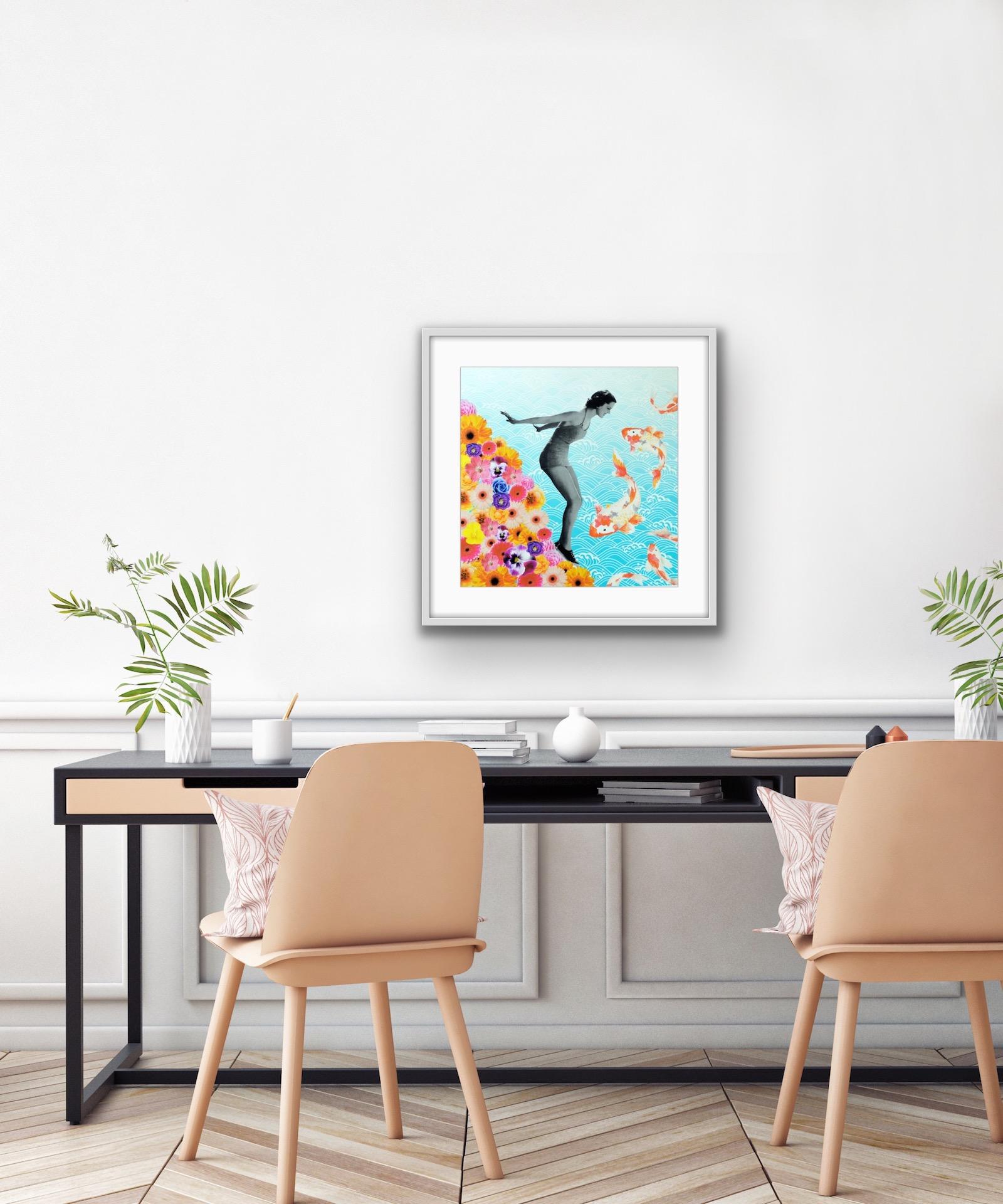 Anne Storno, Water Baby, Affordable Art, Colourful Art Limited Edition Print For Sale 3