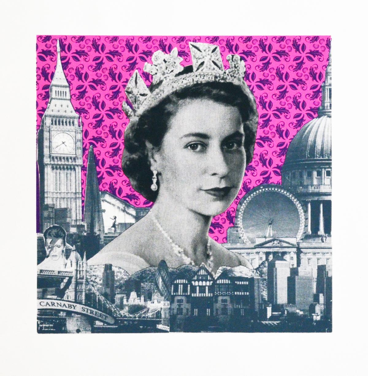 Crowing Glory, Anne Storno, Pop-Art, Druck in limitierter Auflage zum Verkauf, The Queen 