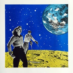 Space Hiking, Limited Edition Print, Anne Storno, Space Print, Sports, Galaxy