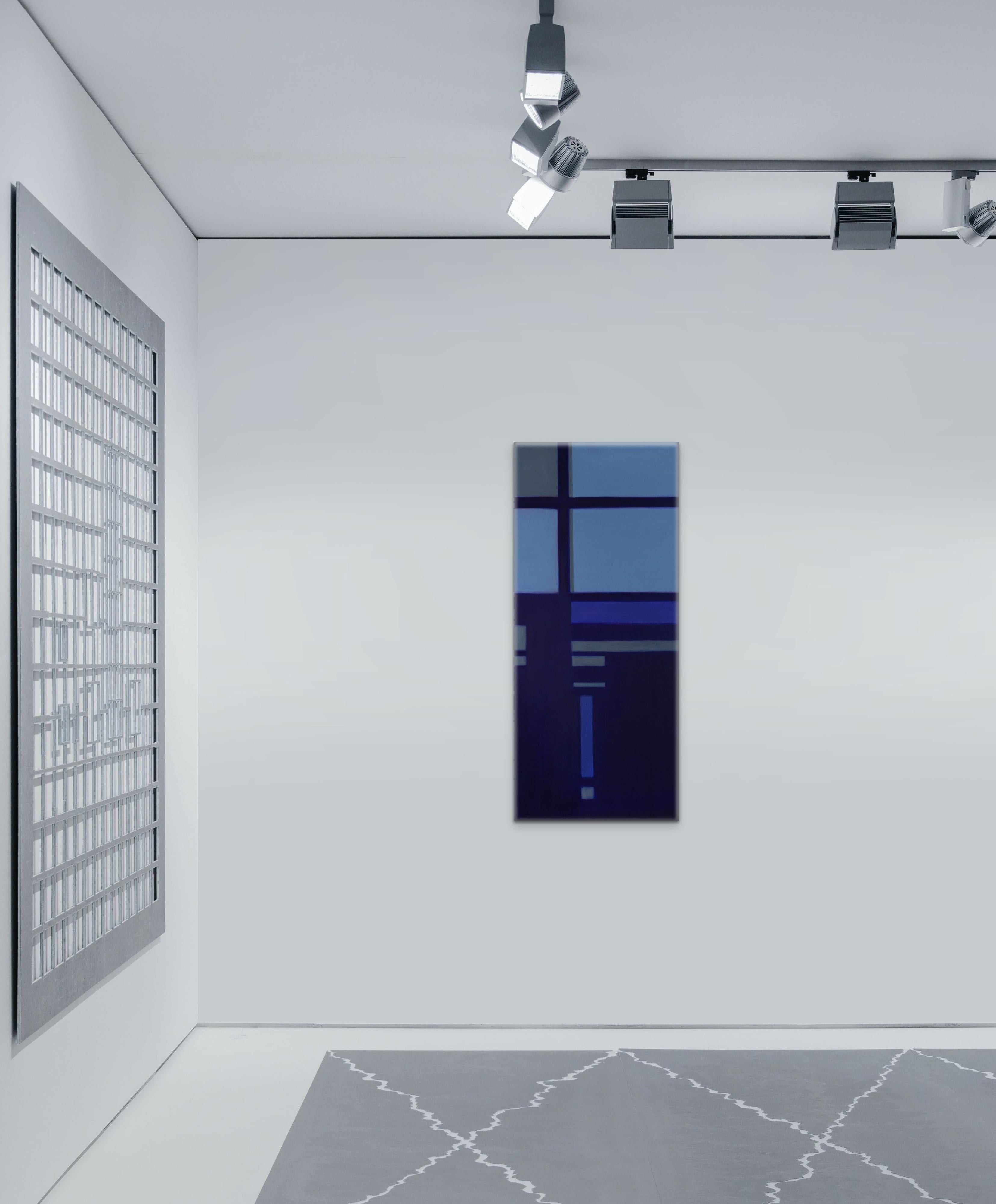 Blaues Manhattan – Painting von Anne Subercaseaux