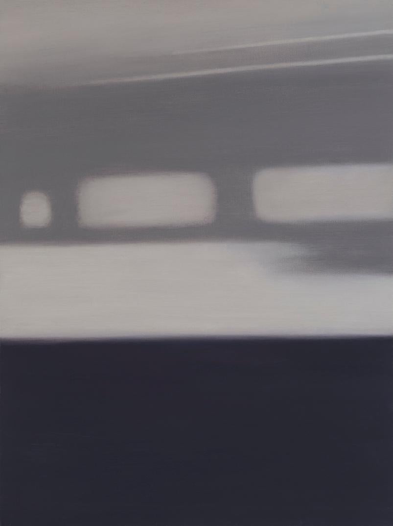 Anne Subercaseaux Interior Painting – Winterlichter / abstrakter Realismus, Minimalismus, ruhige, monochrome