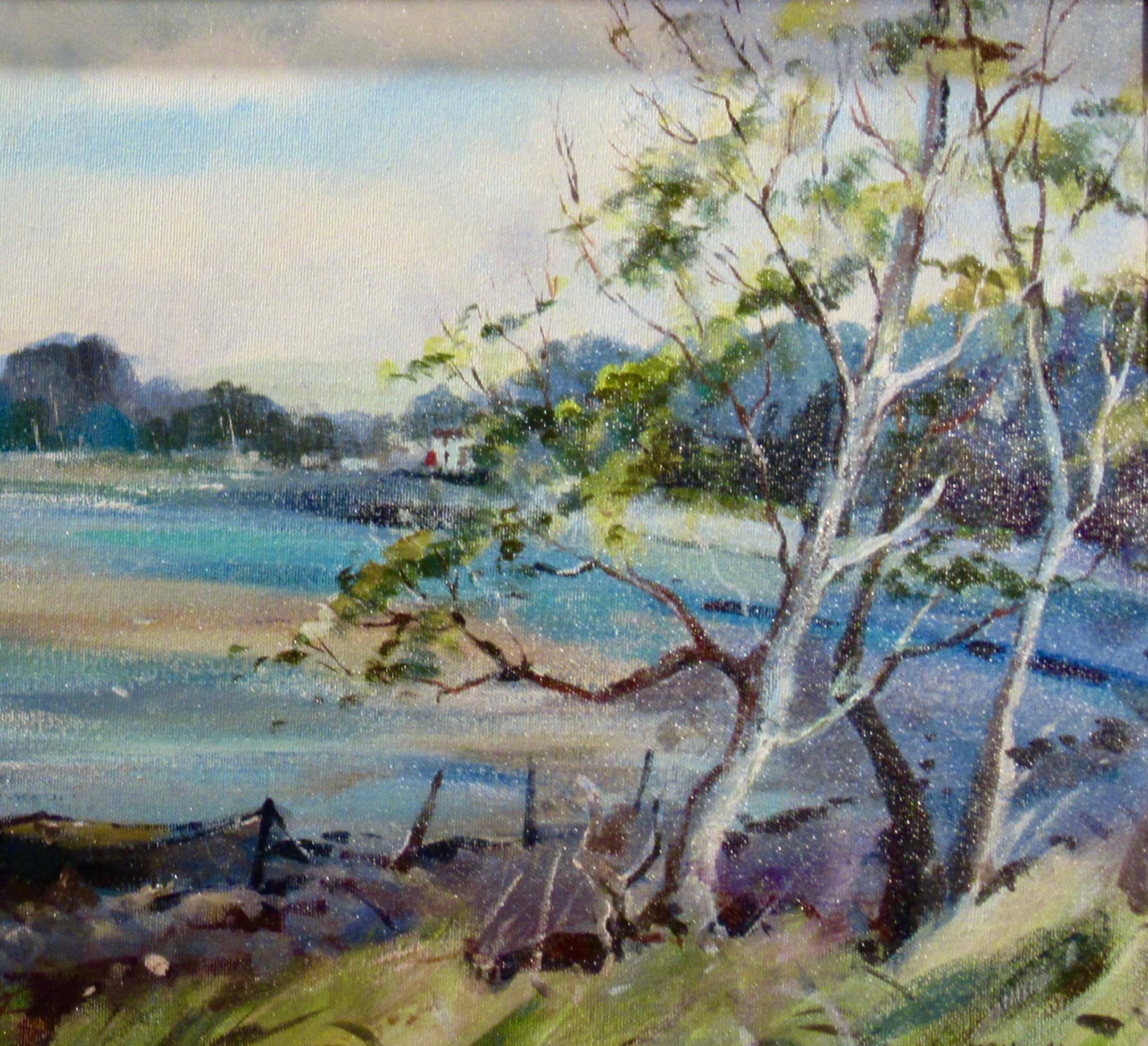 Shoreline - Impressionist Painting by Anne Tallentire