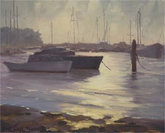 Anne Tams - 2011 Oil, Moored Boats