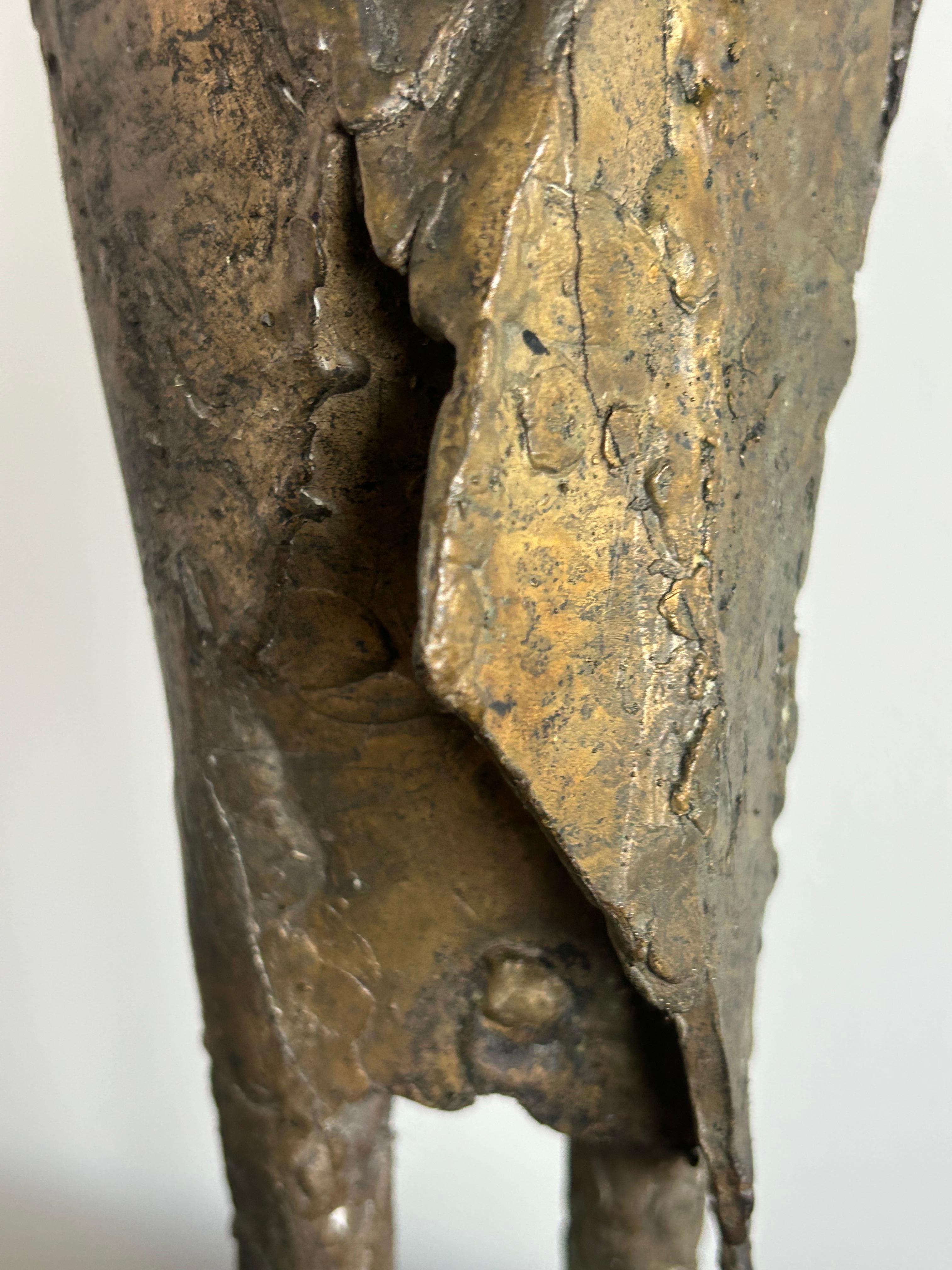 Anne Van Kleeck donna in piedi in bronzo brutalista in vendita 5