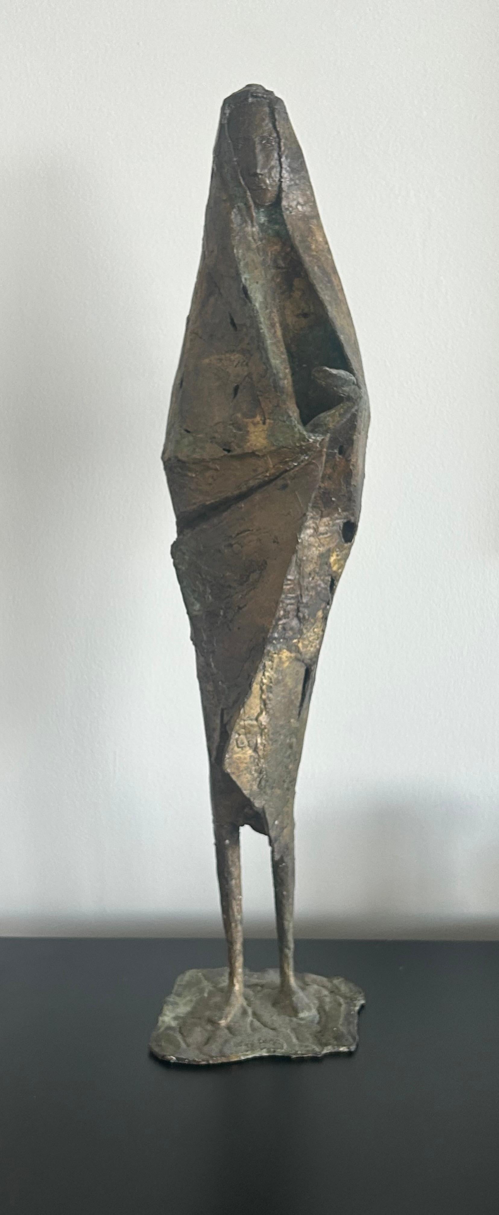 Bronzo Anne Van Kleeck donna in piedi in bronzo brutalista in vendita