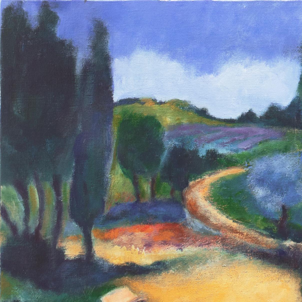 'Sweet Nothings', Parigi, L'isle-sur-la-Sorgue, Gordes, Design tessile, Romanticismo - Landscape Painting Grigio di Anne Virlange