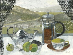 Anne Williams - 20th Century Acrylic, Coffee in the Window