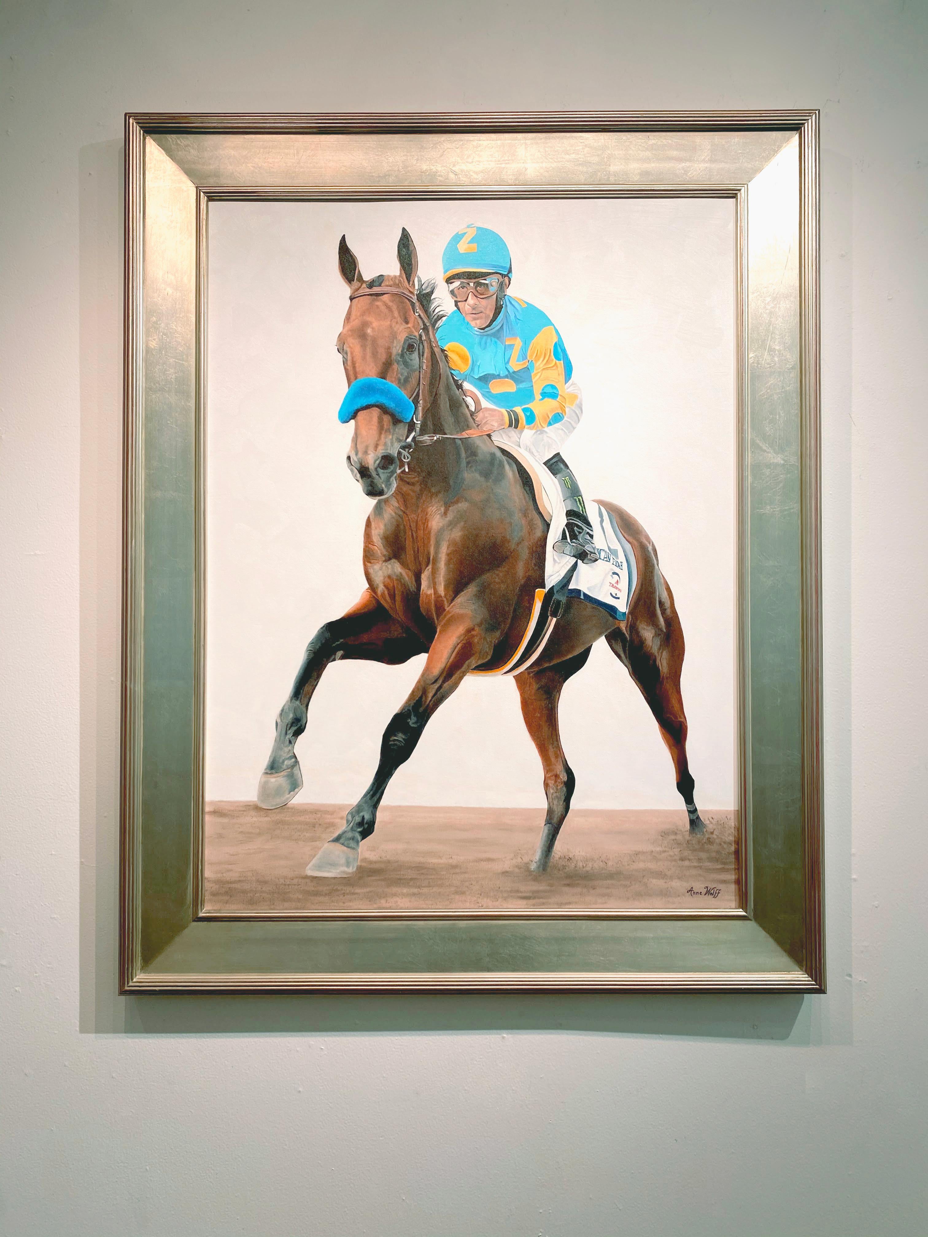 This equine racing portrait 