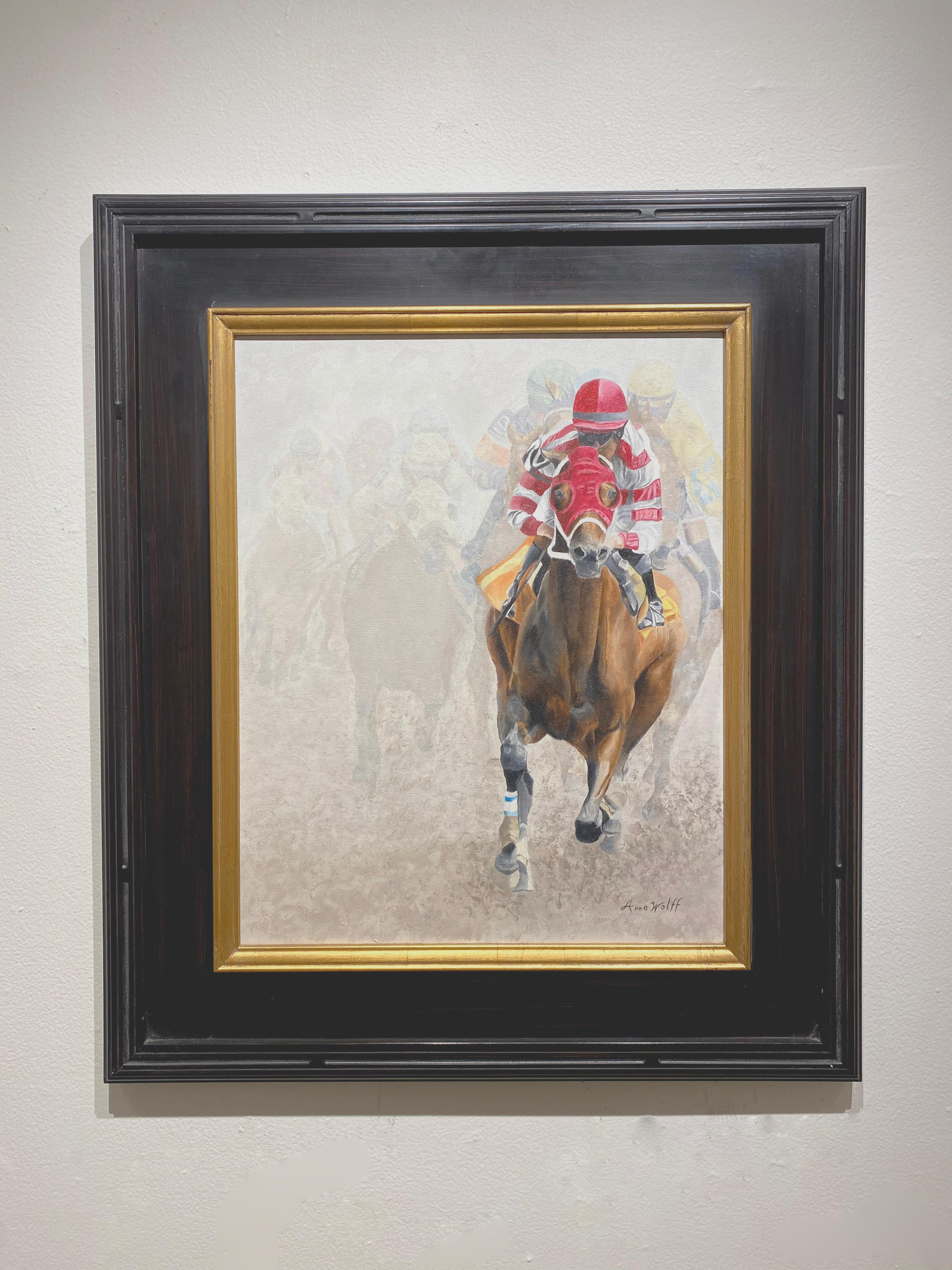 horse racing oil painting