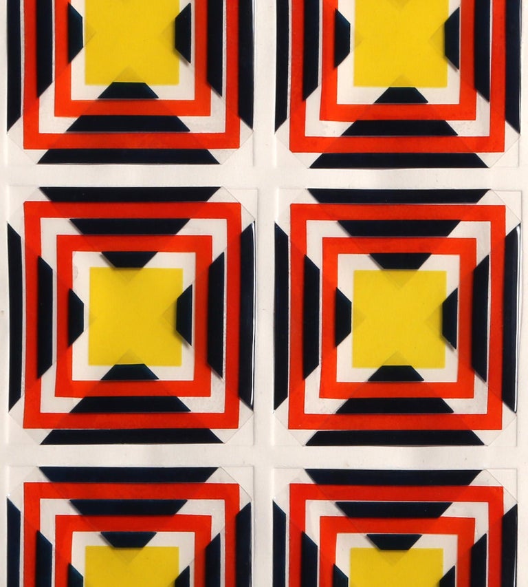 Kaleidoscope, Geometric 3-D Screenprint by Anne Youkeles 1969 For Sale 1
