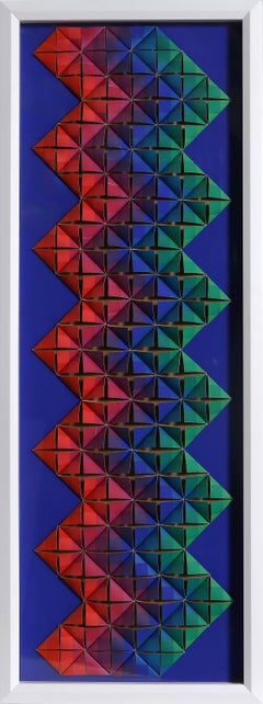 Ravenia, 3-D OP Art Screenprint Collage by Anne Youkeles