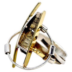 Anneke Schat 18ct gold & Silver Modernist Ring