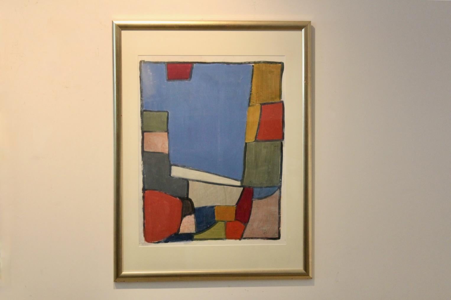 Anneke Umbgrove – ‘Compositie Landschap’, Acrylic on Paper, Signed en venta 3