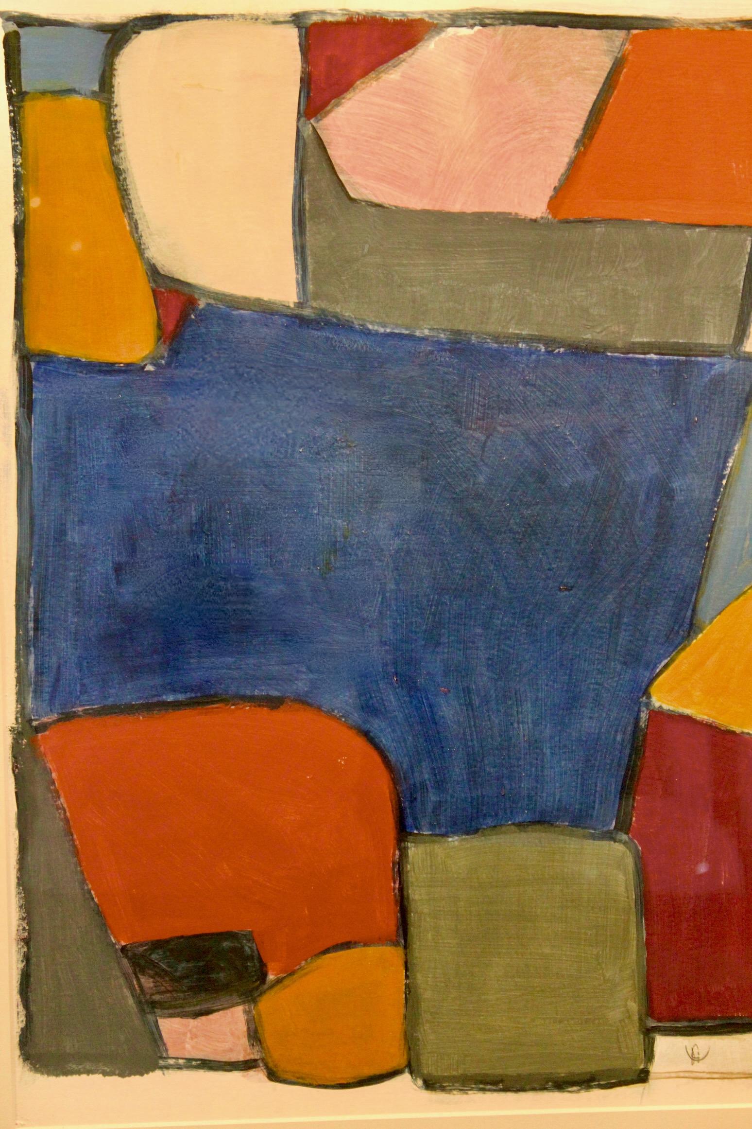 Anneke Umbgrove – ‘Compositie Landschap’, 1998 (Diptych)
Acrylic on Paper  Framed Under Glass  Signed

A compelling diptych by Dutch artist Anneke Umbgrove, ‘Compositie Landschap’ (1998) exemplifies her contemplative approach to abstract