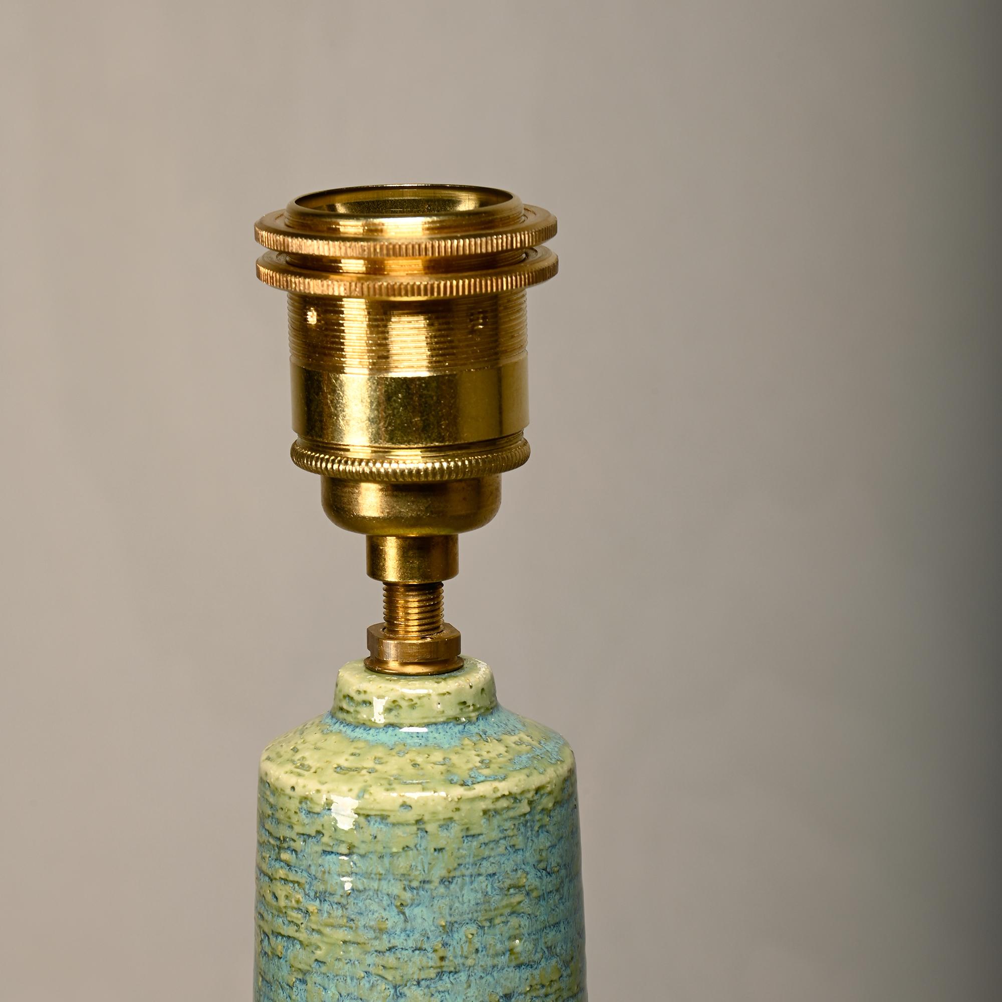 20th Century Annelies & Per Linnemann-Schmidt large ceramic Table Lamp for Palshus, Denmark For Sale