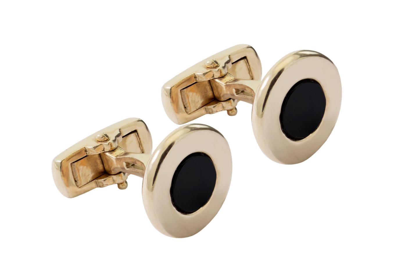 Contemporary Annellino Italian Fine Jewellery 18k Rose Gold Brushed Cufflinks