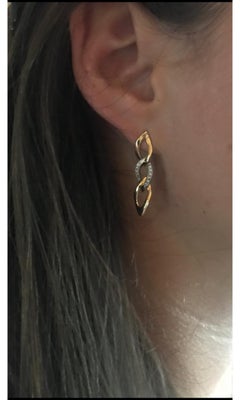 Annellino Fine Jewellery Orecchini a catena in oro giallo e diamanti