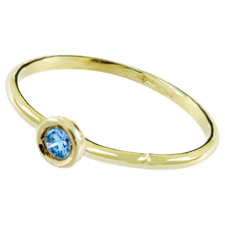 Annellino Italian Fine Jewellery Topas Lünette Set 18kt Stacking Ring im Angebot