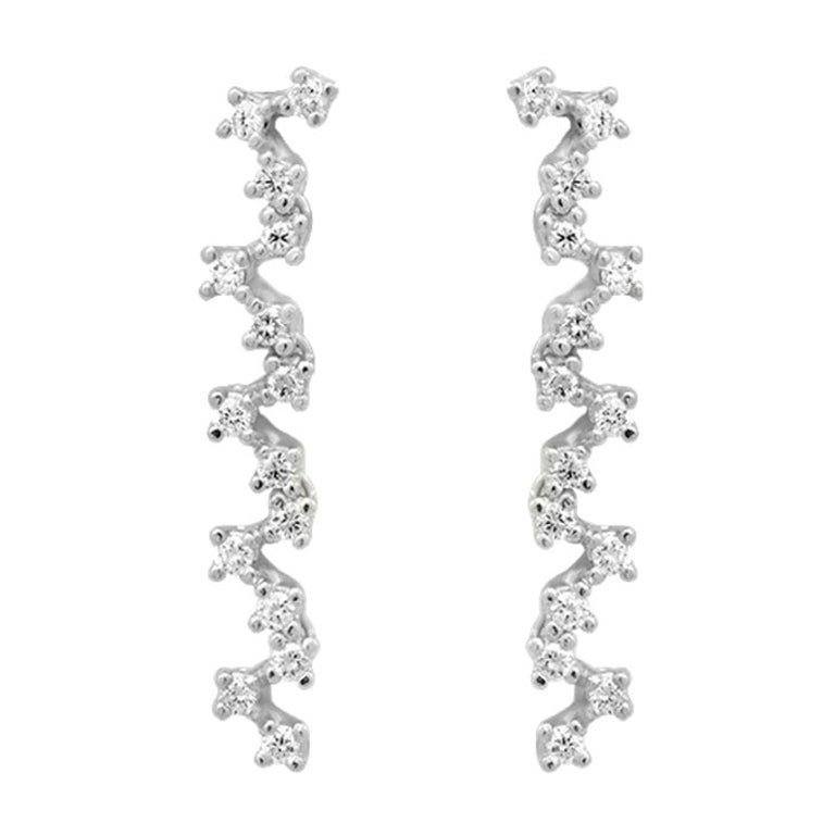 Annellino Fine Jewellery Goccia di diamanti bianchi in oro bianco 18kt  Orecchini