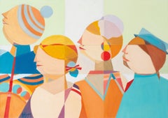 Fashion Show by Annemarie Ambrosoli,  Pop Art,  Oil on Canvas 50x70 cm