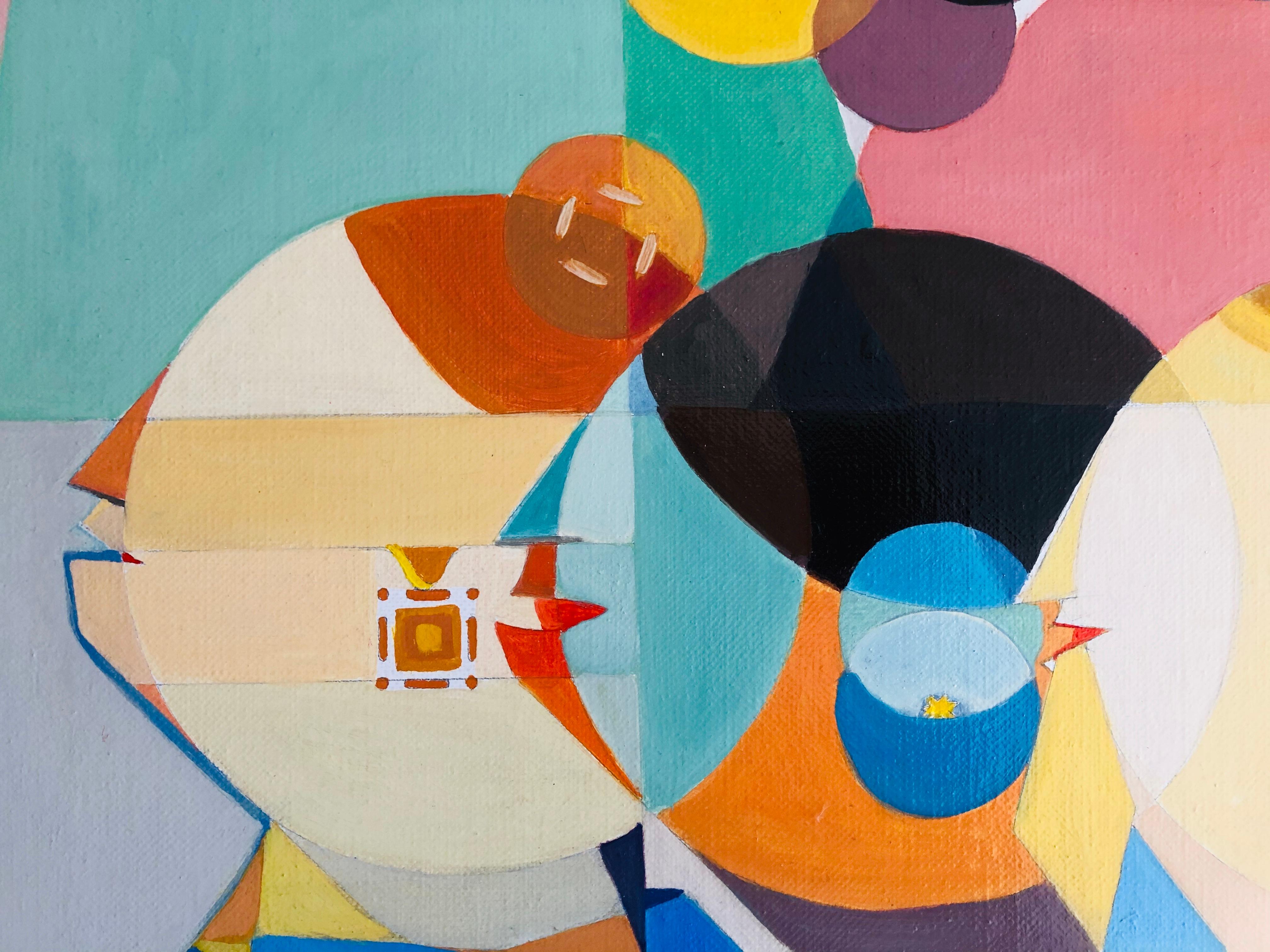 Dimentichiamo le chiacchiere (2017) olio su tela tesa su telaio di legno, 60x92 cm, dell'artista contemporanea italiana Annemarie Ambrosoli (ICA - International Certified Artist)

Il 
