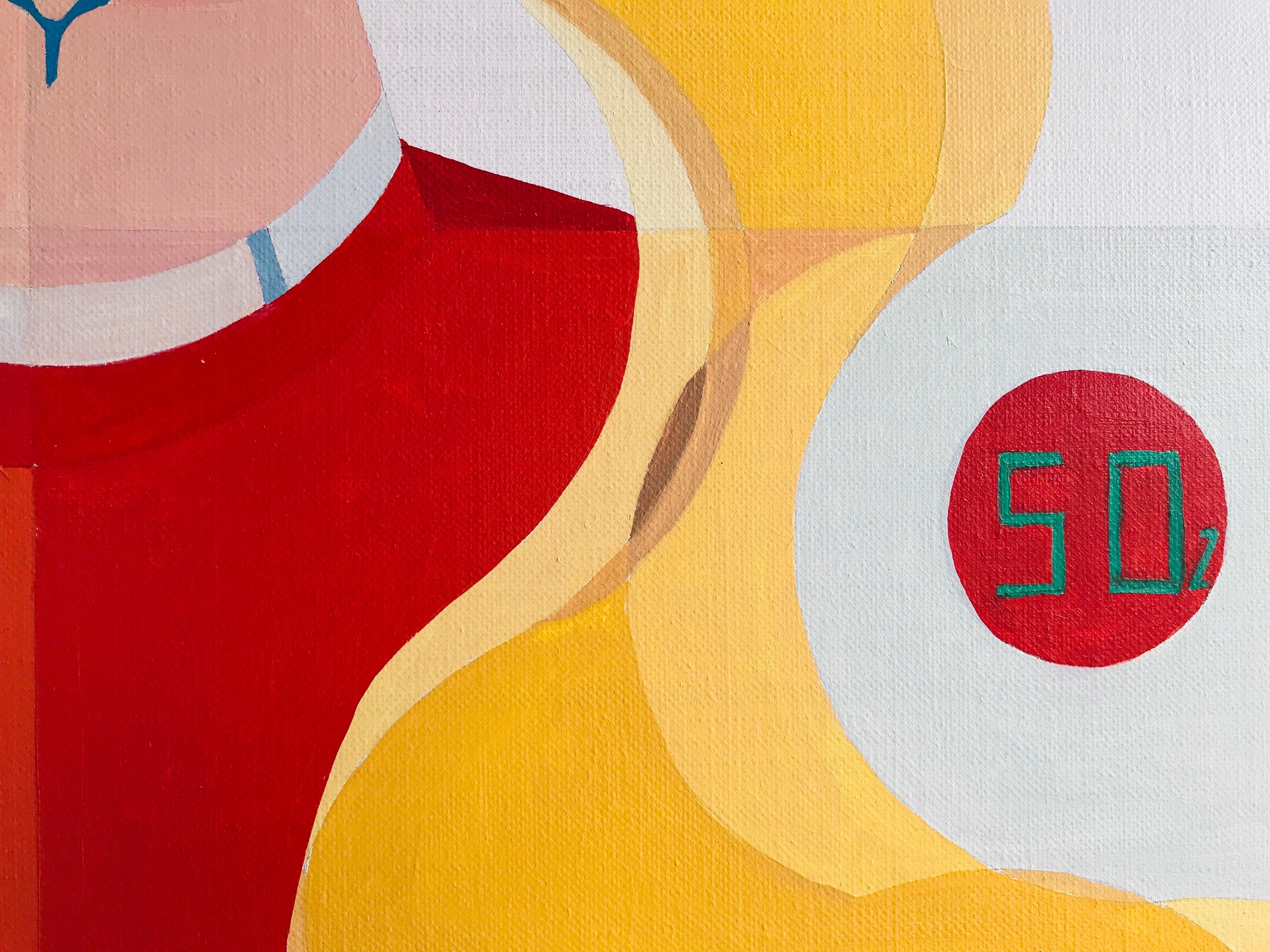 Love... it's just a Question of Numbers by Annemarie Ambrosoli Oil on Canvas For Sale 3