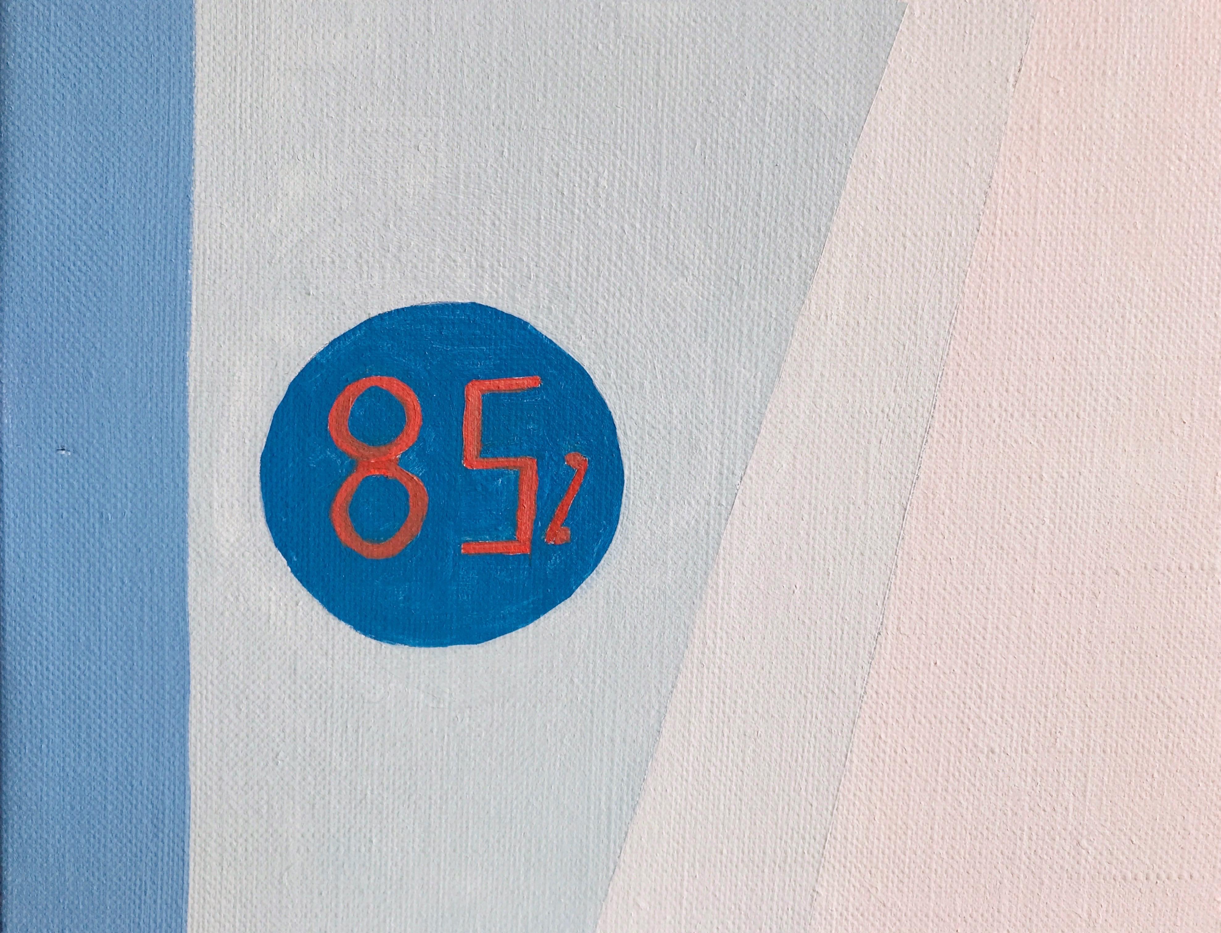 Love... it's just a Question of Numbers by Annemarie Ambrosoli Oil on Canvas For Sale 4