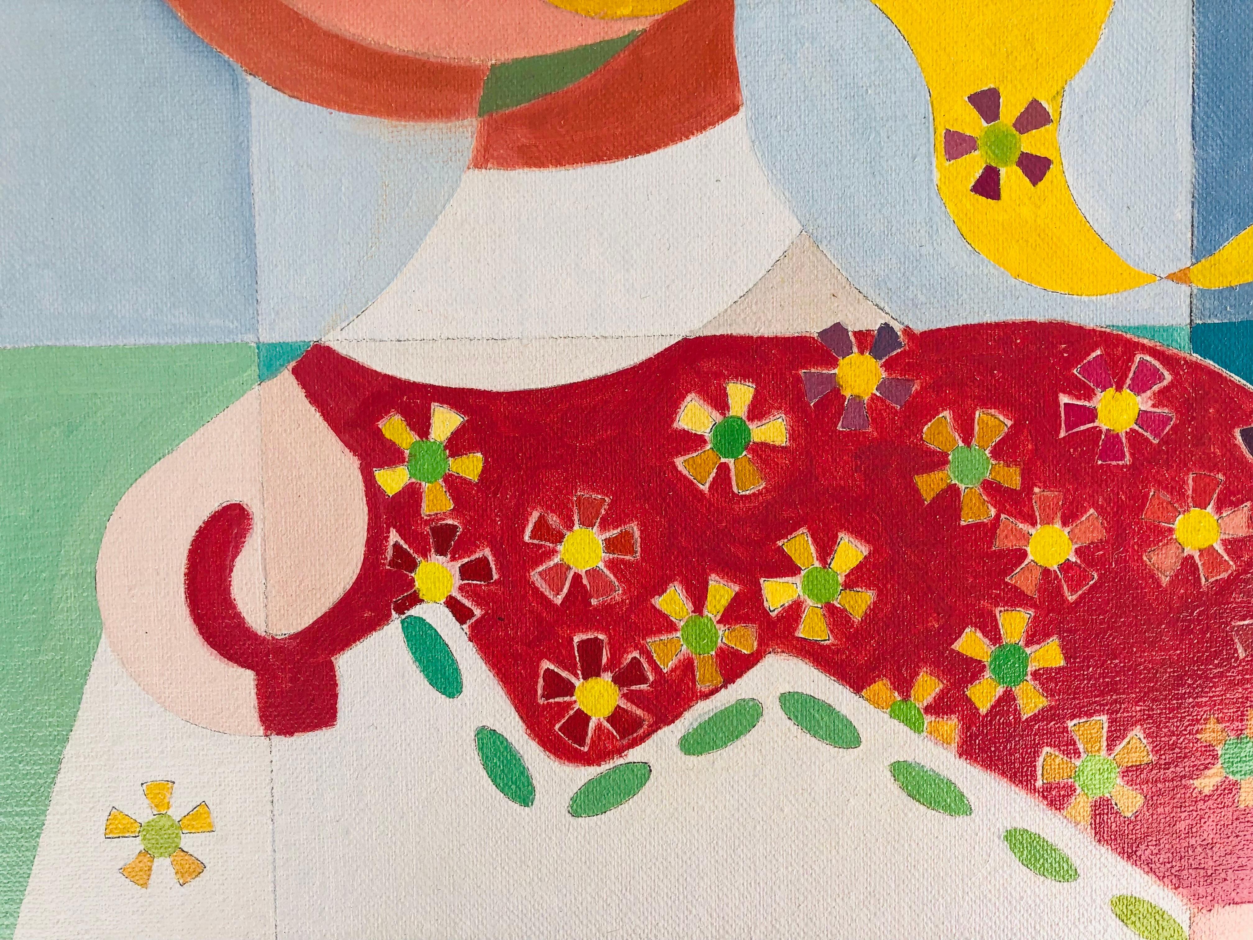 Spring Ladies by Annemarie Ambrosoli, Figuren mit Blumen geschmückt  im Angebot 7