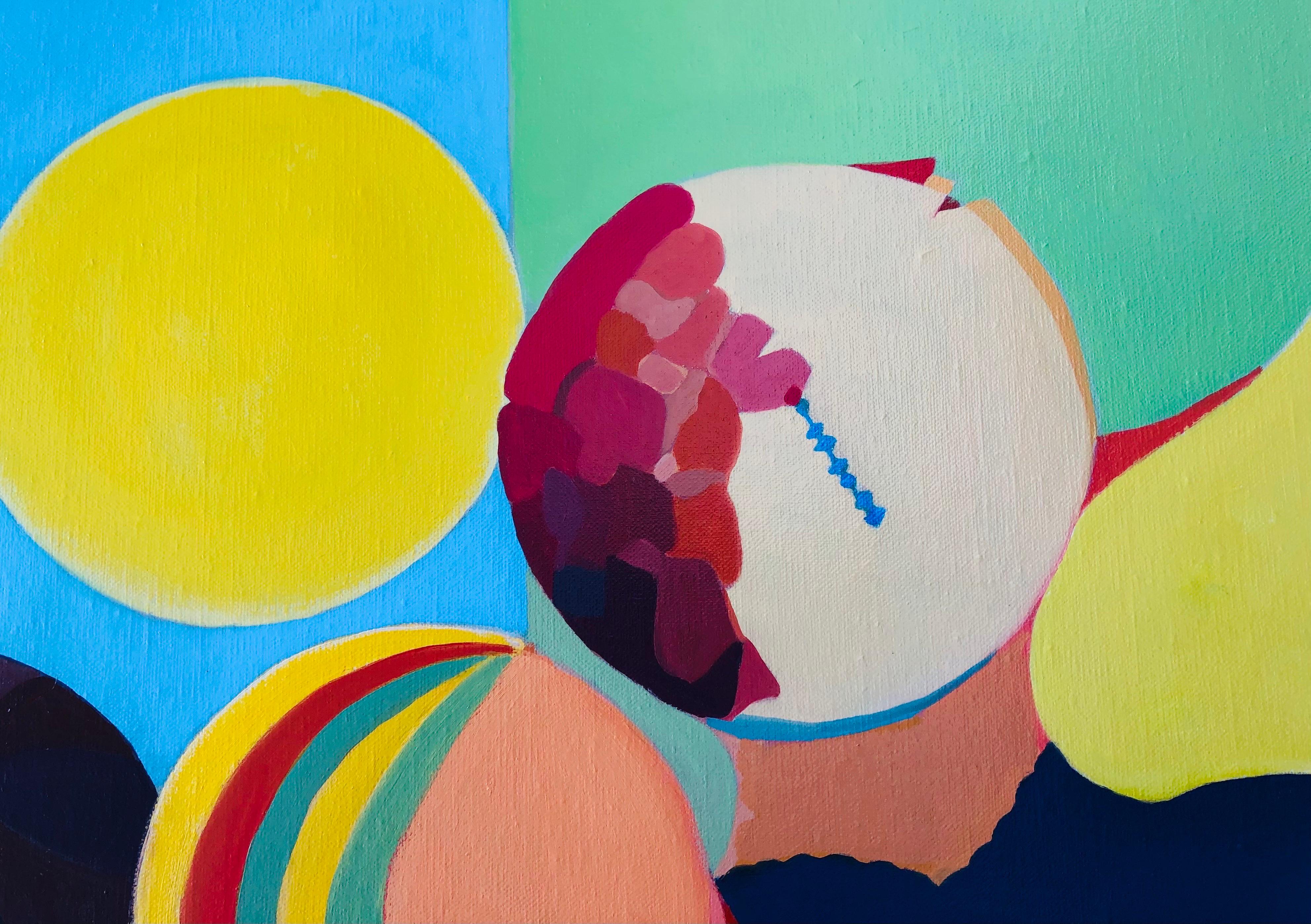 Summertime by Annemarie Ambrosoli, oil on canvas, 100x100cm 4