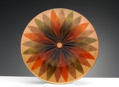 Annemarie Davidson Abstract Copper Enamel Decorative Plate California Modern