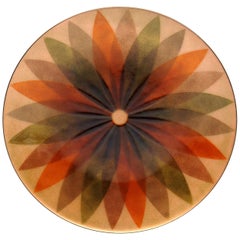 Annemarie Davidson Abstract Copper Enamel Decorative Plate California Modern