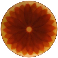 Annemarie Davidson Abstract Orange Copper Enamel Plate California Modern