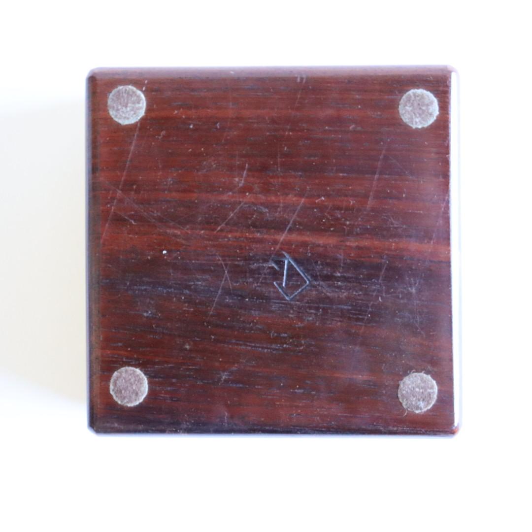 Annemarie Davidson Enamel Rosewood Box In Good Condition In San Diego, CA