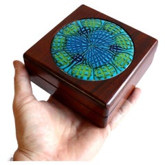 Annemarie Davidson Enamel Rosewood Box